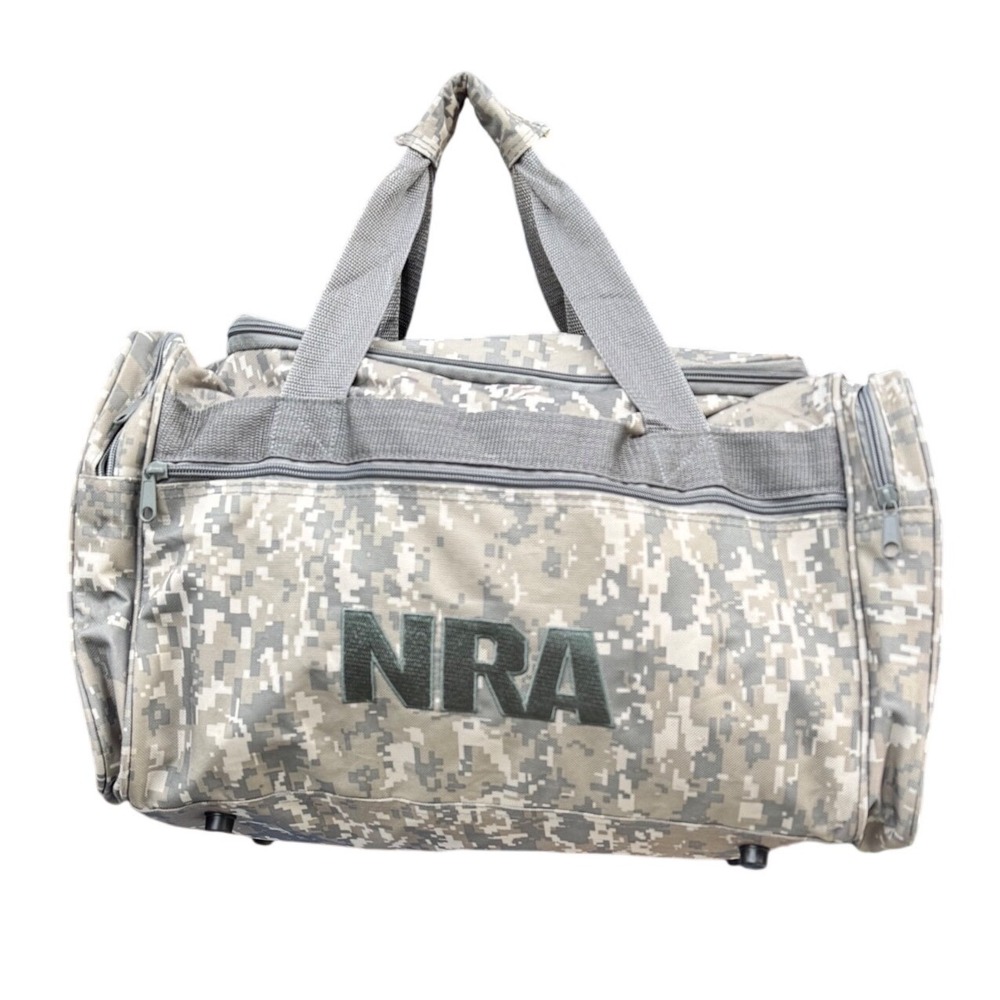 NRA Digital Camo Tactical Duffle Bag Gray ACU Military Style‎ Travel Range Bag
